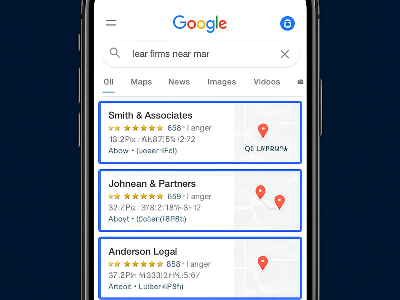 Galloway law firm: local SEO for three practice locations